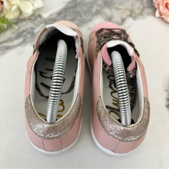 SAM EDELMAN Aubrie Mini Lace Up Sneakers in Rose Bud Pink Size Youth 4 NEW - Picture 10 of 16